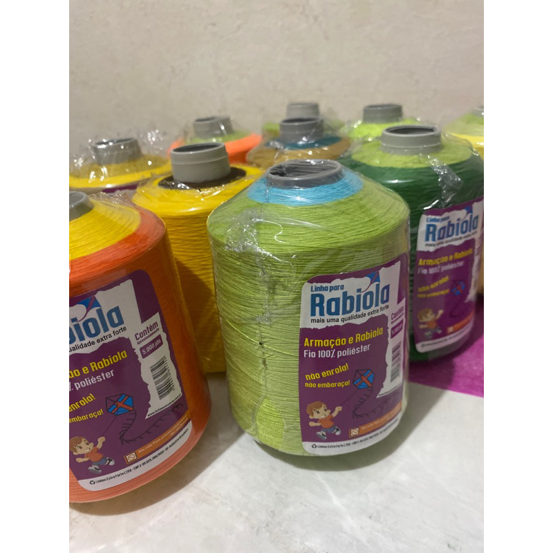 linha pipa armação e rabiola cores 5 mil metros | Shopee Brasil