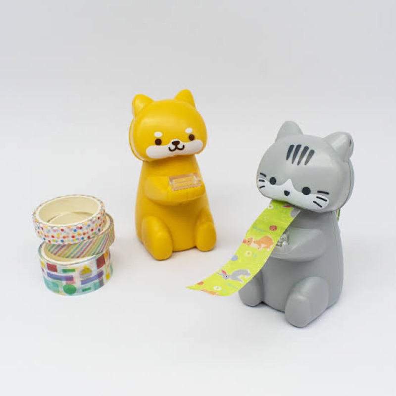Suporte Porta Fita Adesiva Pequena Gatinho Escritório