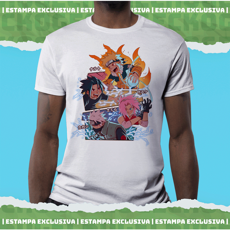 CAMISETA NARUTO - SAKURA - NARUTO - SASUKE