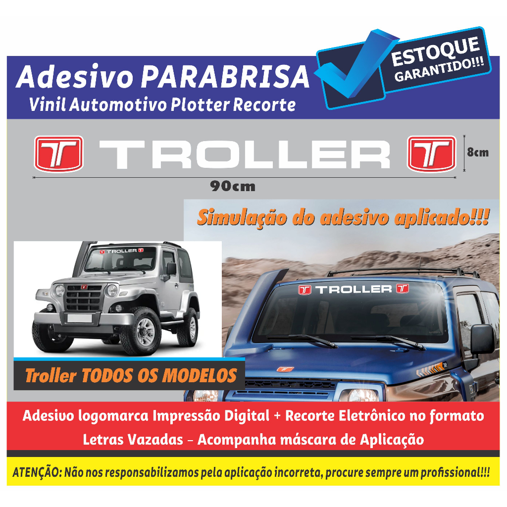 Kit Adesivos Troller T4 2015/2019 4x4 Trilha Dakar Completo Cor: PRATA :  : Automotivo