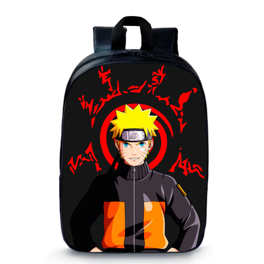 Desenho Naruto Anime Animado Ao Redor Mochila Escolar Infantil