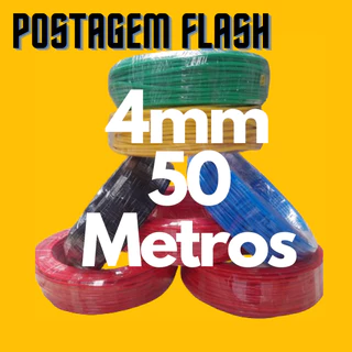 FIO CABO FLEXÍVEL 4MM ROLO COM 50 METROS