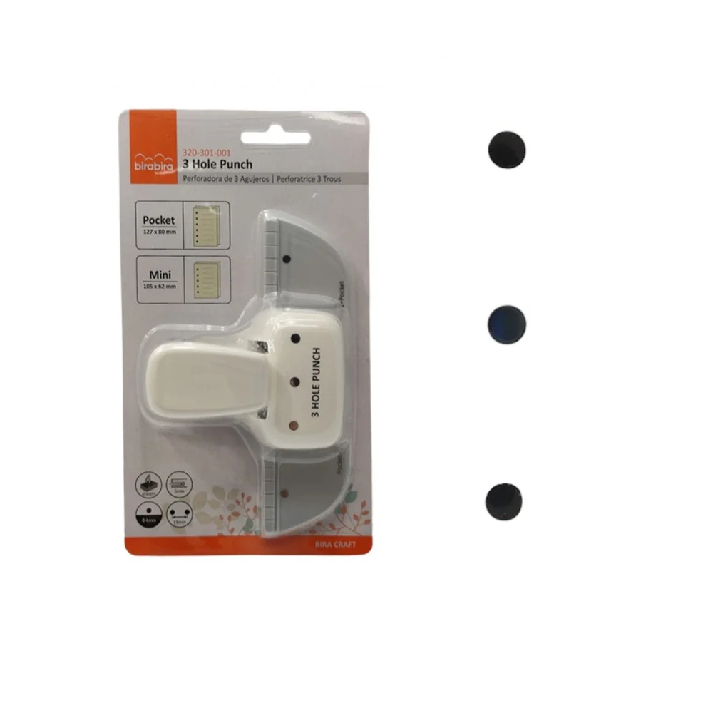 Furador Scrapbook Circulo 4mm Para Encadernação/ Fichário/ Planner/ Caderno/ Bloco de Notas