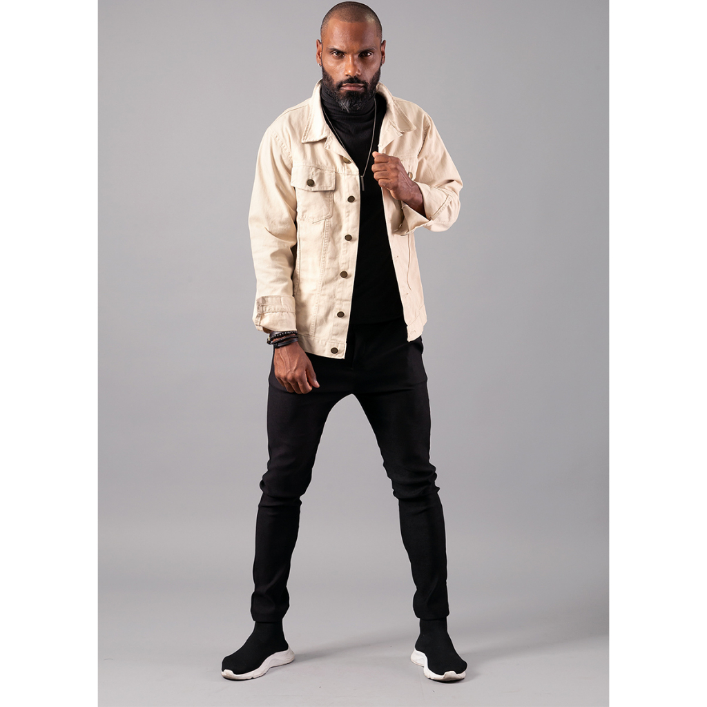 Jaqueta Bomber De Sarja Slim Fit Frio