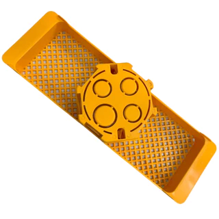 Kit 14 Caixinhas De Luz Teto Suporte Para Laje 30cm Amarela