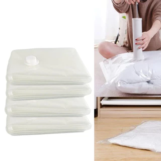 Kit com 04 unidades Saco organizador P/ Embalar A Vácuo Plástico Transparente - Top