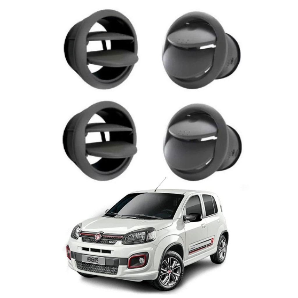 Kit Difusor Tela Grade Saída de Ar Uno Vivace 2010/2019 Nova Fiorino ...