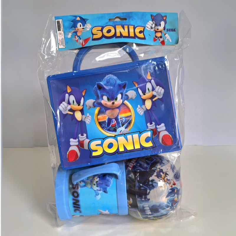 Kit Sonic The Hedgehog Caneca + Boneco