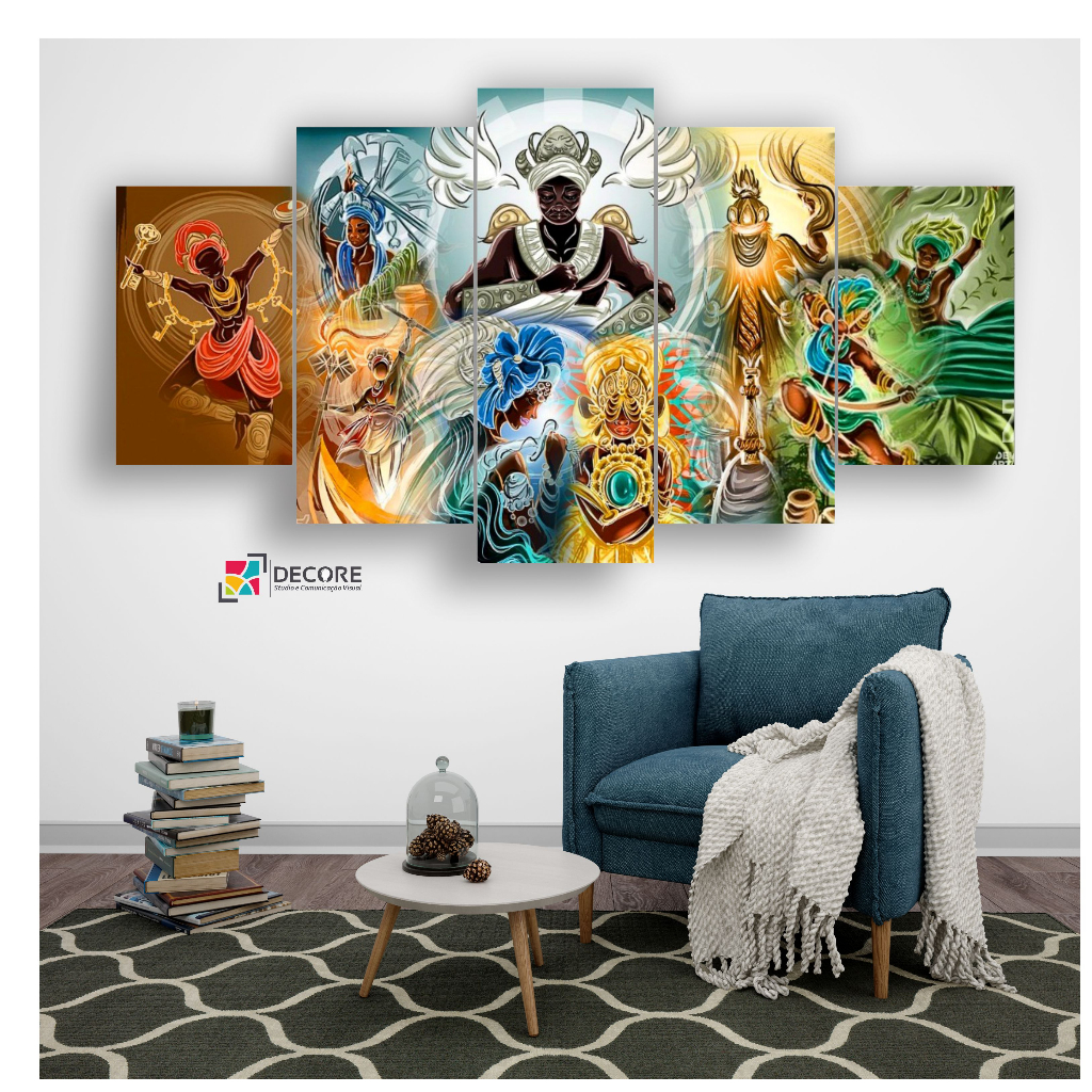 quadro decorativo moderno orixás umbanda religião decoração sala quarto ...