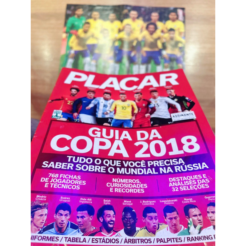 Brasil - Poster 18x 24 Calendário-Placar da Copa do Mundo 2018