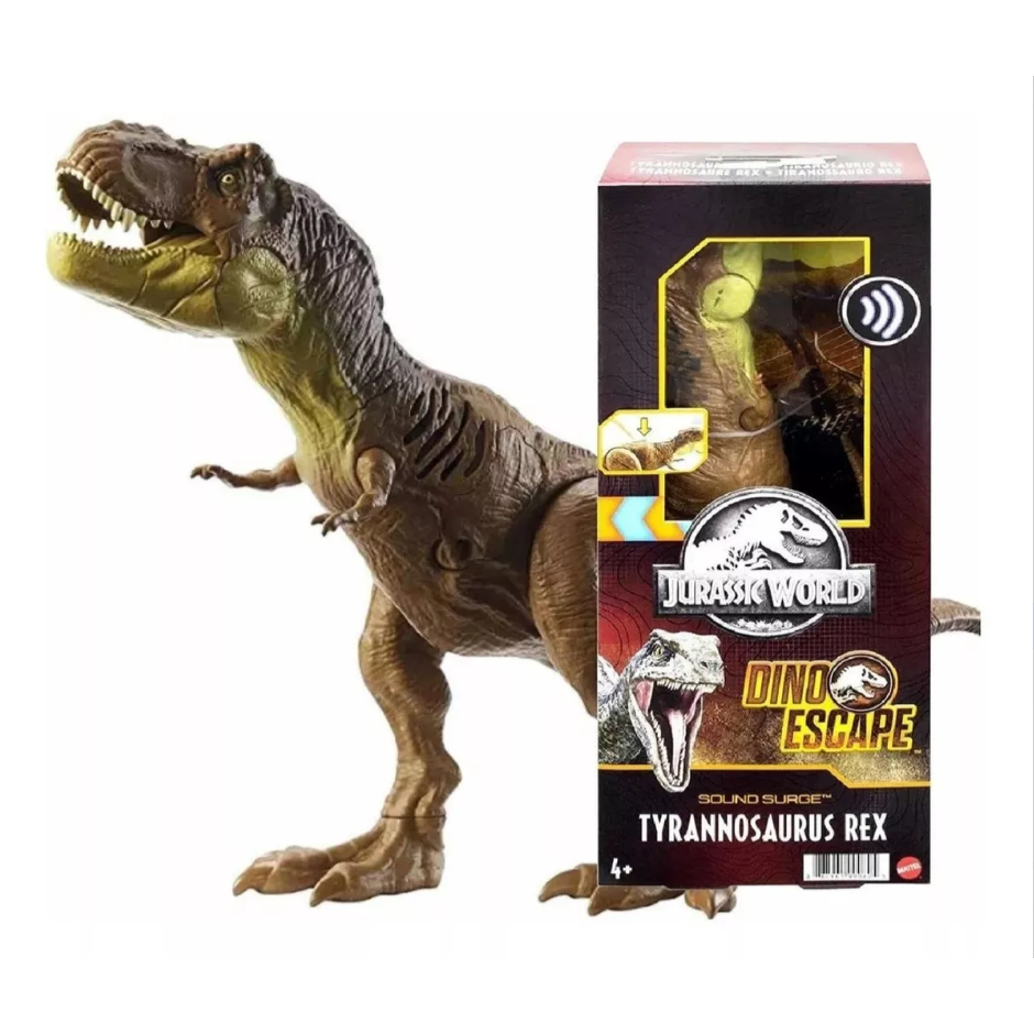 Mattel Jurassic World T-Rex Dinossauro Articulado Super Colossal 60cm