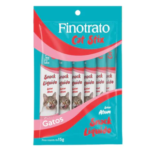 Finotrato Cat Stix Sabor Atum - 6 Sachês - 15 g