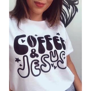 Camiseta Café & Jesus moda cristã moda evangélica