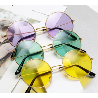 Óculos de Sol Hippie Retrô com Armação Redonda UNISEX