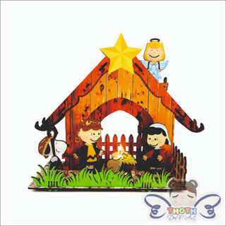 nerhemg Ornamento de Natal em forma de trenzinho, trenzinho, luz de LED,  Papai Noel, boneco de neve, presente de decoração de Natal, bronze, café,  boneco de neve