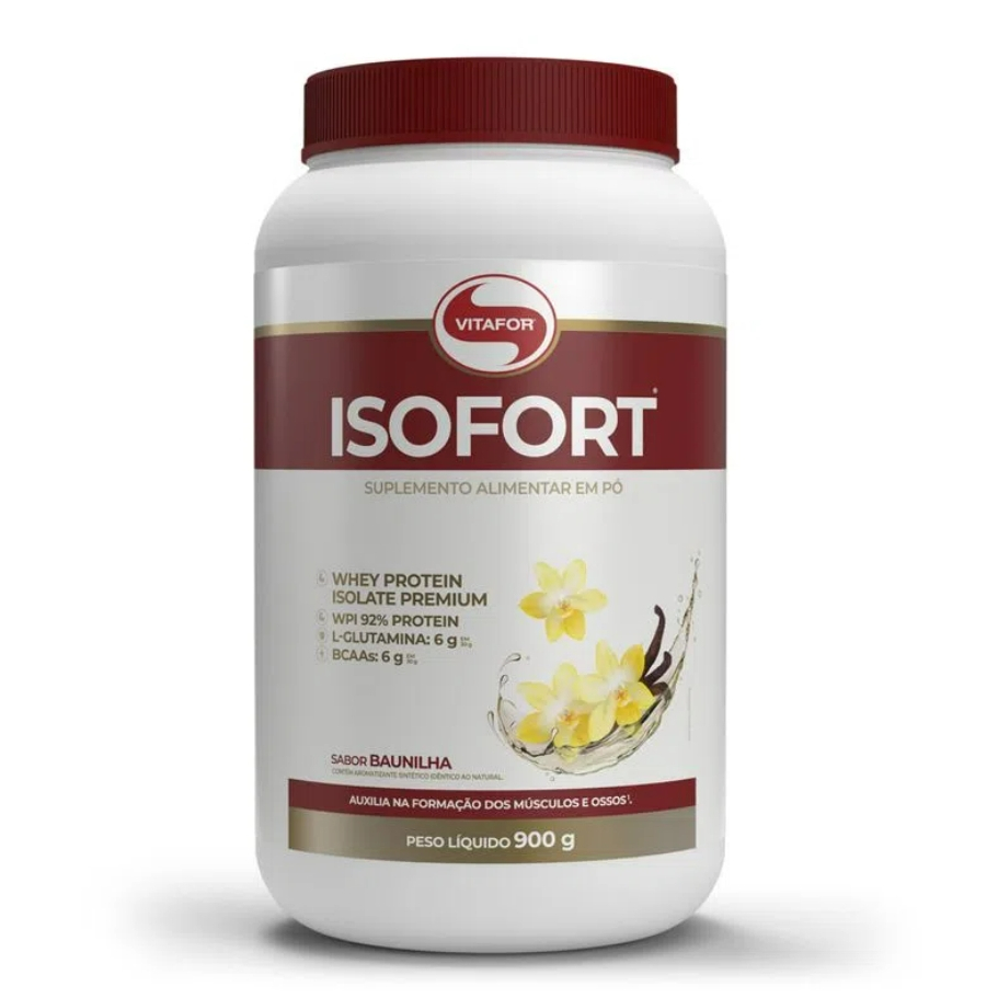 Whey Protein Isolado – Isofort – 900g baunilha – Vitafor