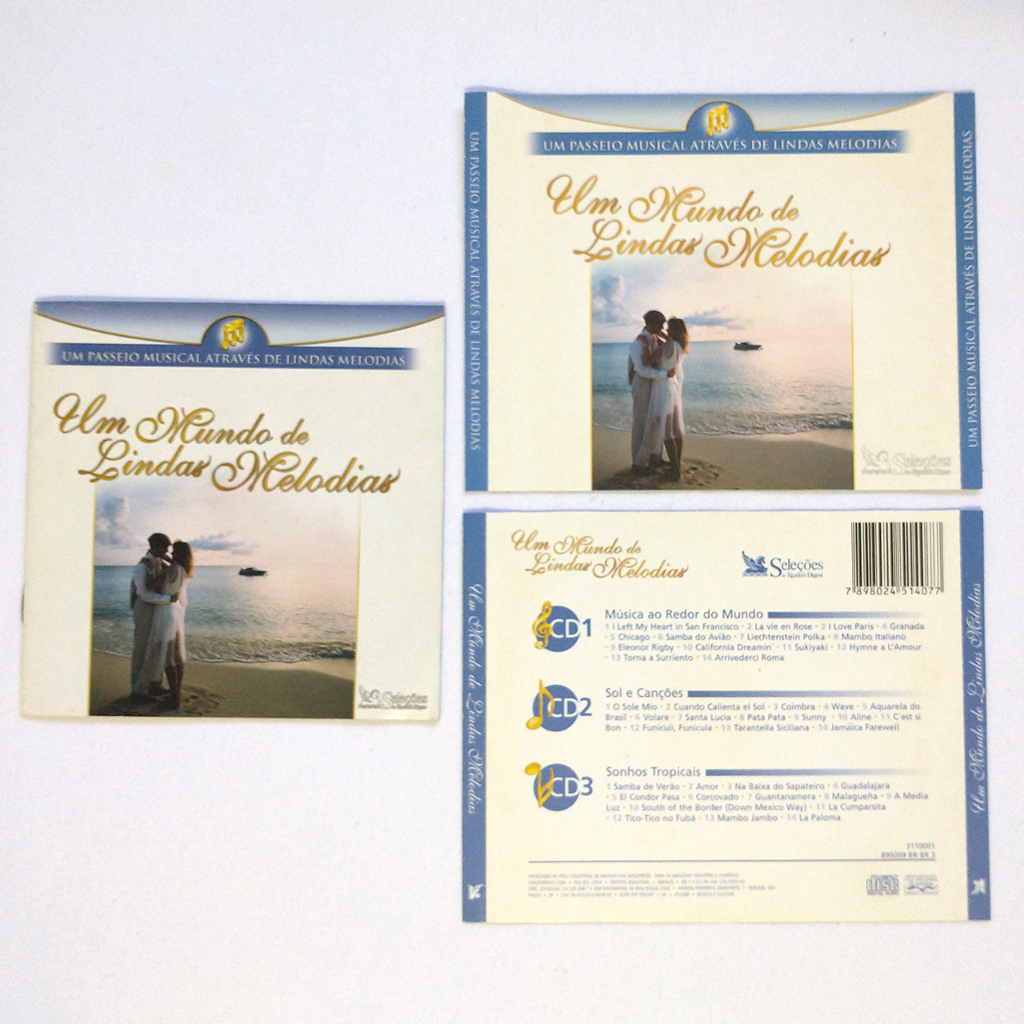 ENCARTE DO CD FAT BOX Um Mundo de Lindas Melodias | Shopee Brasil