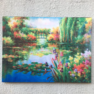 Quadro decorativo Water Color Claude Monet em tela acetinada