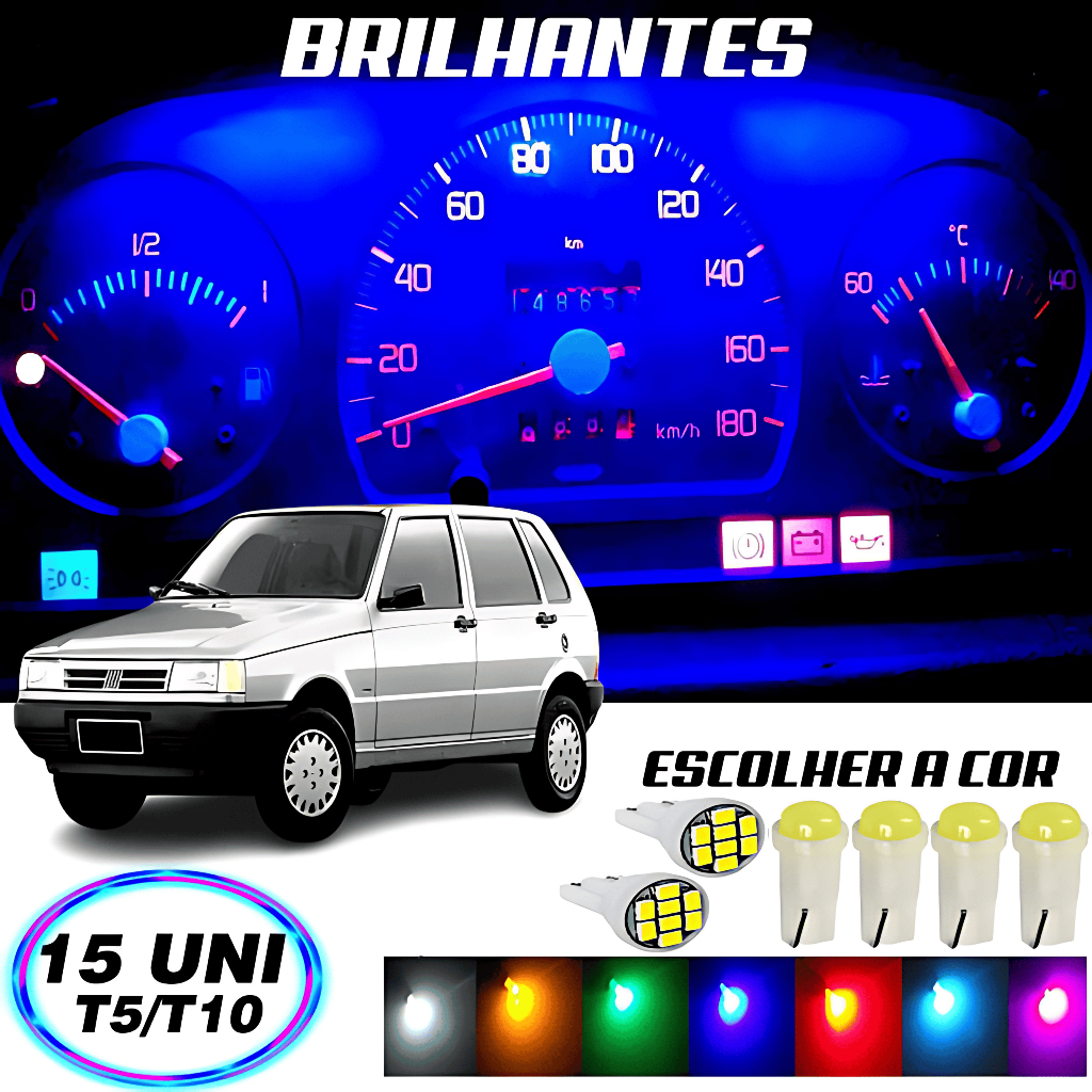 Lâmpada Painel Uno Mille 90 91 92 93 94 95 15 Peças | Shopee Brasil