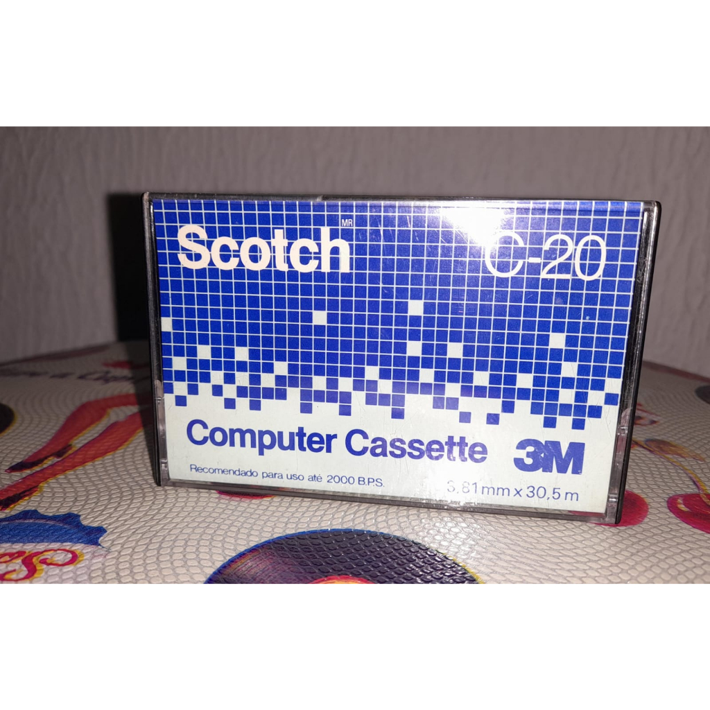 Fita Cassete Computer Cassete 3M Scotch C-20 Raríssima | Shopee Brasil