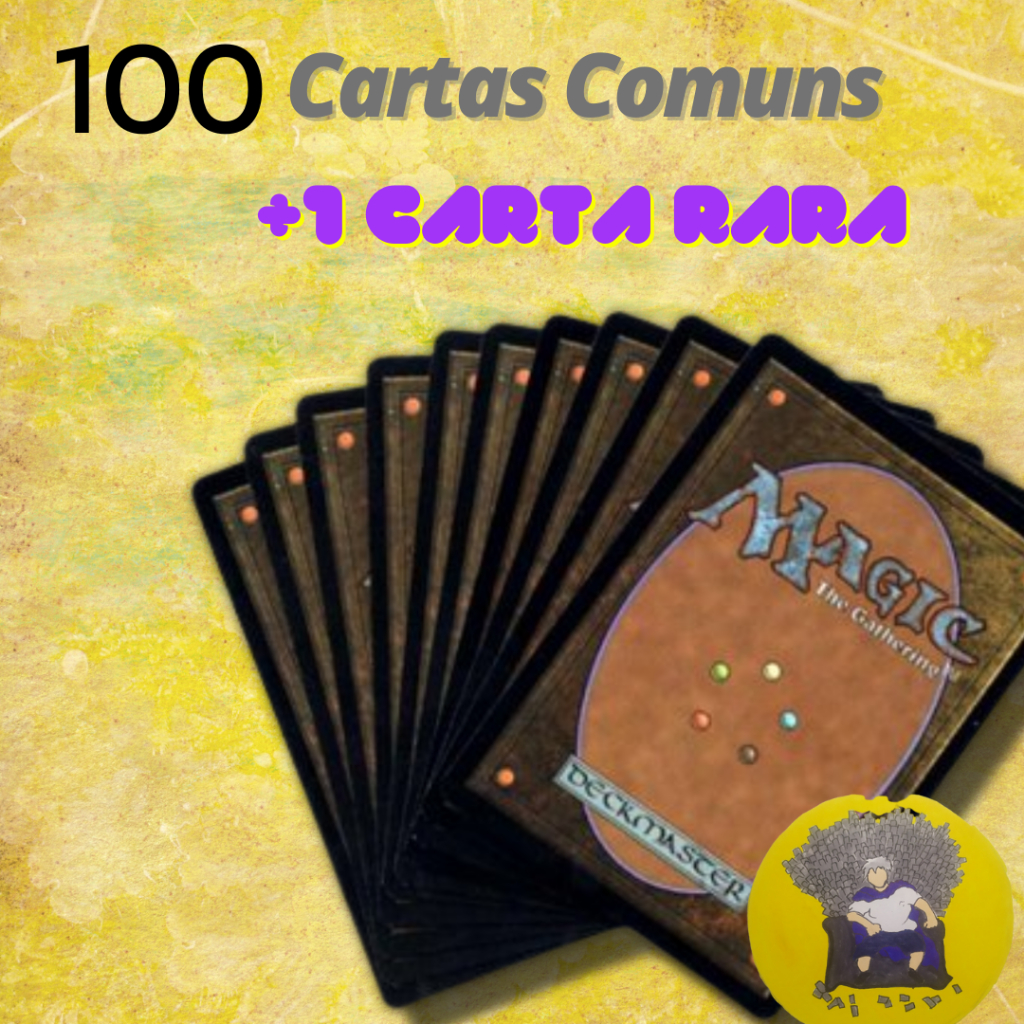 Lote/bulk/conjunto de cartas com 100 Cartas comuns de Magic The ...