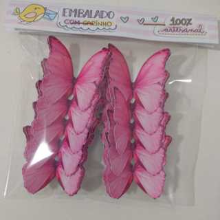 10Pcs Rosa Roxo Borboleta Decoração Do Bolo Feliz Aniversário