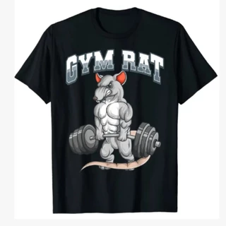 Camiseta Oversized Gym Rat Academia Treino Maromba Fitness Rato De Academia