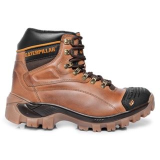 Bota Masculina Botina Caterpillar Cano Curto Palmilha Gel P.U Biqueira  Impermeável