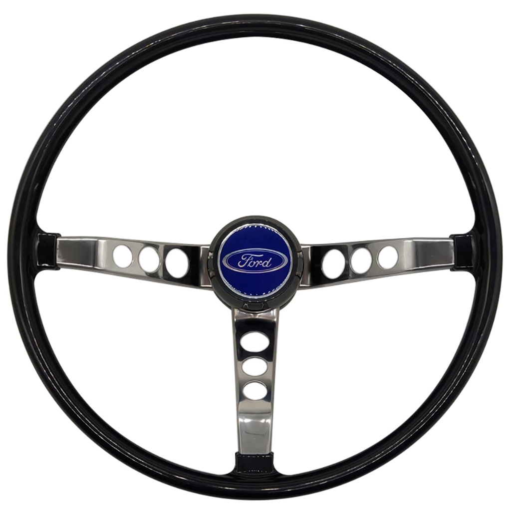 VOLANTE CLASSICO FORD PRETO TALADELTA F100 F400 F1000 MAVERICK CORCEL ESCORT
