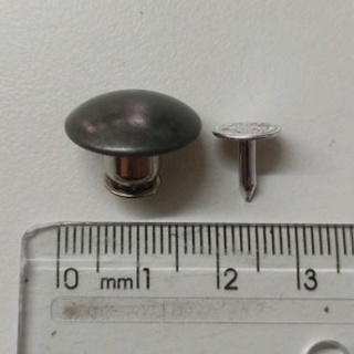 Botão Metal Flexível Ônix Redondo - 10 Unidades