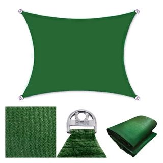 Tela Toldo Sombreamento 90% Cor Verde Cobertura Decorativa 4x3 Metros