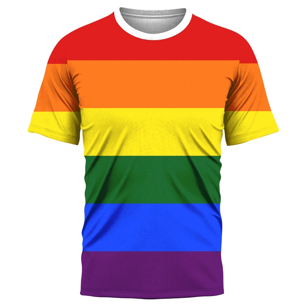 Camiseta Blusa Arco Iris Colorido LGBT LGBTQIA 3d Full Print Camisa Lancamento Shopee Brasil