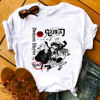 Camiseta Kimetsu No Yaiba Tanjiro Nezuko Masculina Feminina Poliéster