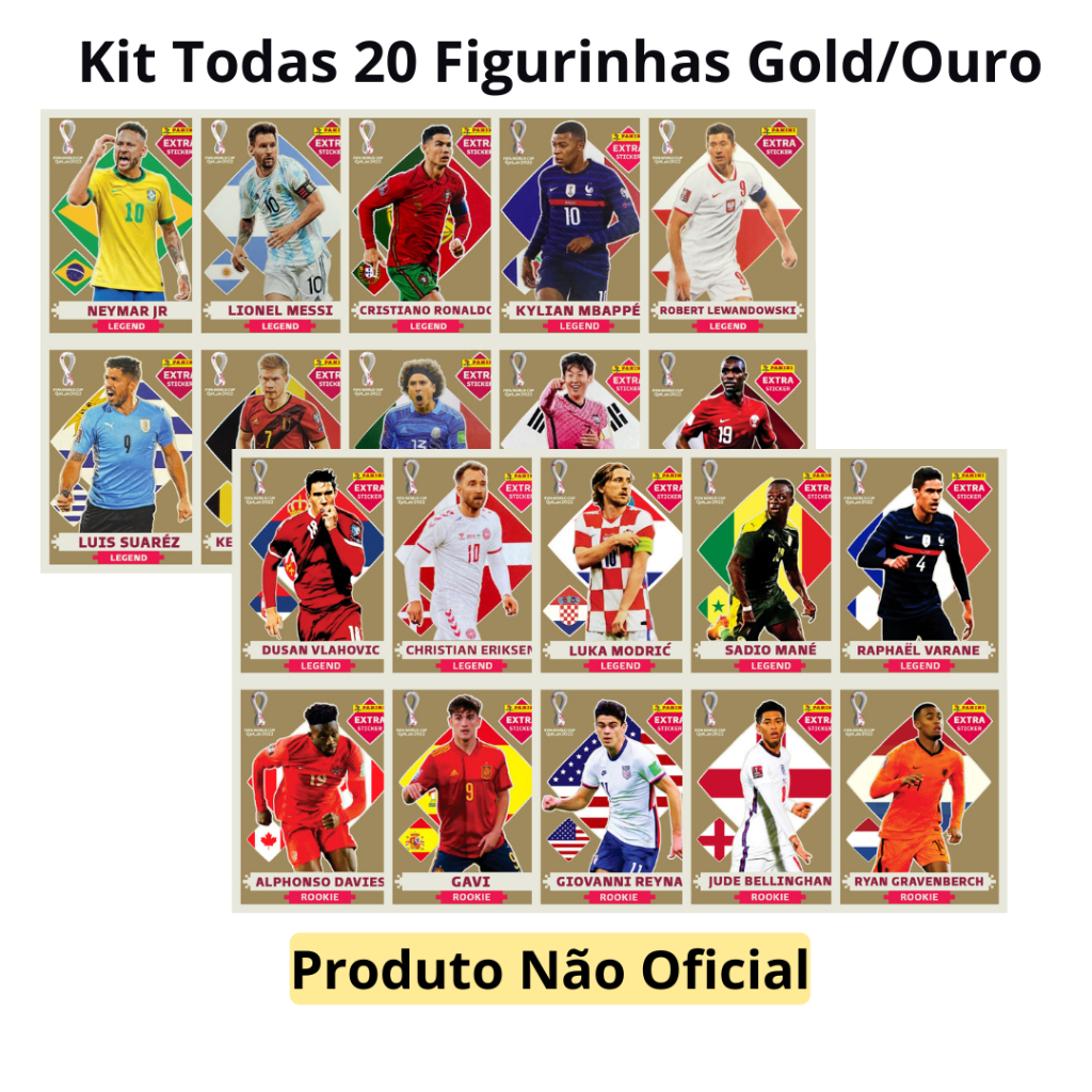 kit-20-figurinhas-ouro-extra-sticker-copa-do-mundo-qatar-2022