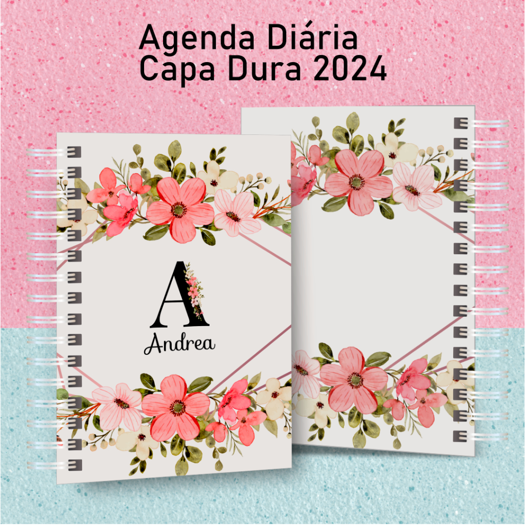 Agenda Diária 2024 Personalizada com Nome