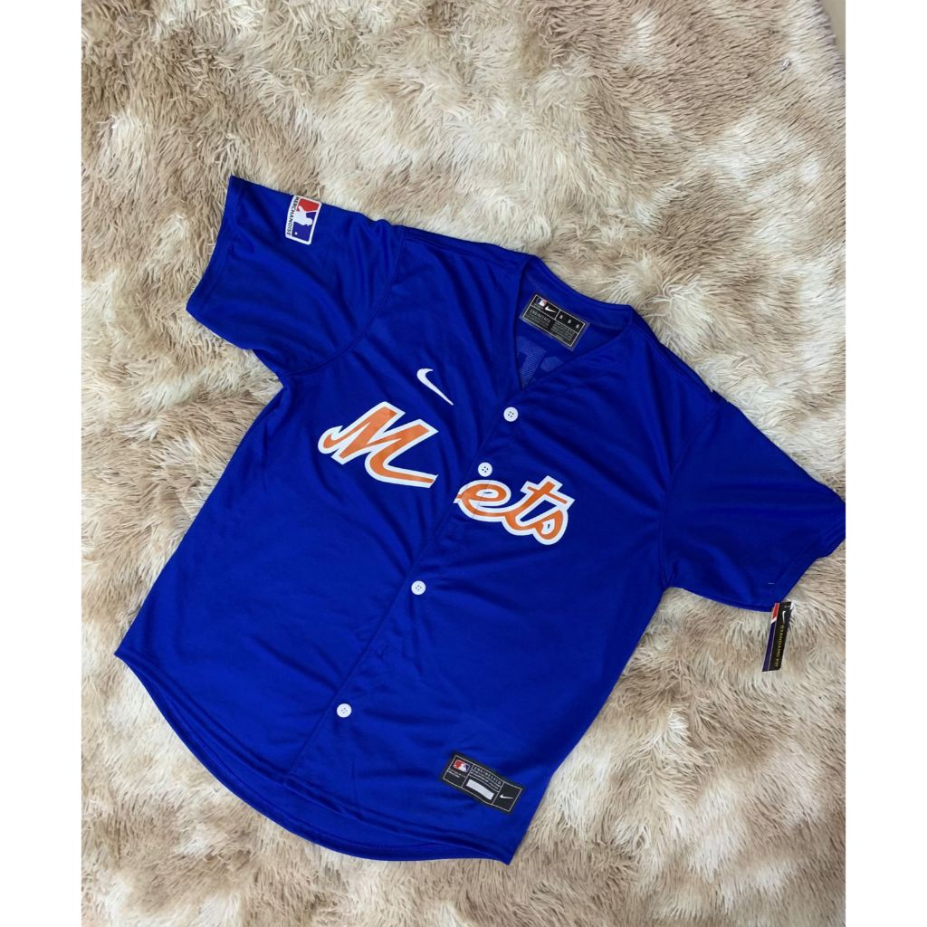 Camisa Beisebol Majestic New York Mets, Branco/Azul - Sports Men