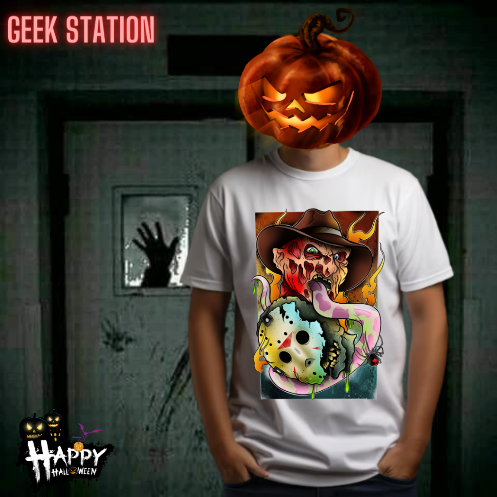 Camiseta Terror Freddy vs Jason Filme Halloeen Shopee Brasil