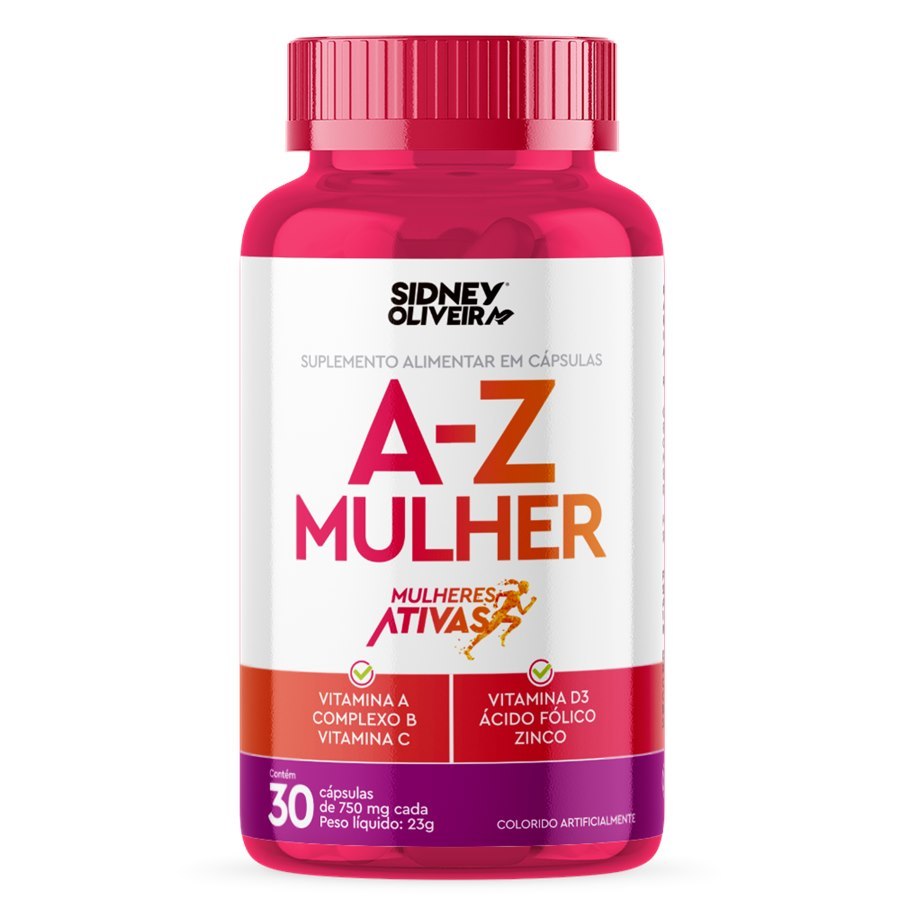 Vitamina A-Z MULHER MULHERES ATIVAS 30 CÁPSULAS SIDNEY OLIVEIRA ...