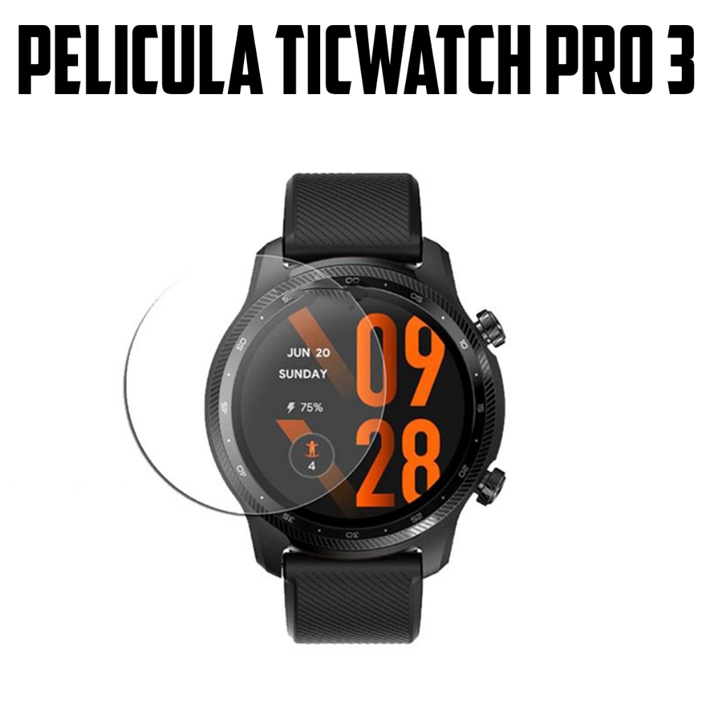 Película de vidro temperado para Smartwatch Ticwatch PRO 3 Proteção Tela