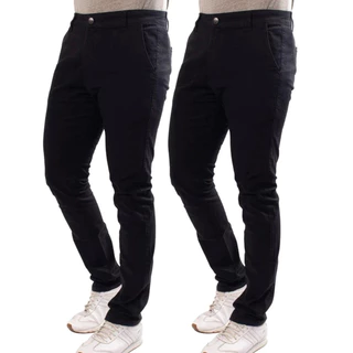 KIT 2 Jeans calça PRETO masculina lycra elastano skinny