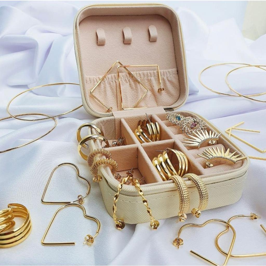 KIT SEMI JOIAS 10 PEÇAS FOLHEADOS A OURO 18K E PRATEADOS | Shopee Brasil
