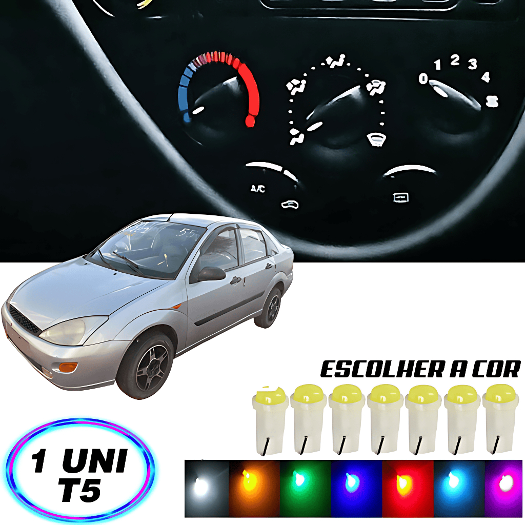 Lâmpada T5 Comando de Ar Ford Focus Mk1 4 Peças