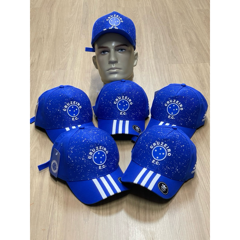 Boné Cruzeiro Azul Escudo Oficial Aba Curva Bonés Masculino