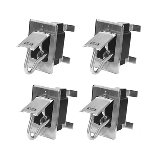 Gancho Armador De Rede Inox Aliança Embutir Completo 2 Pares