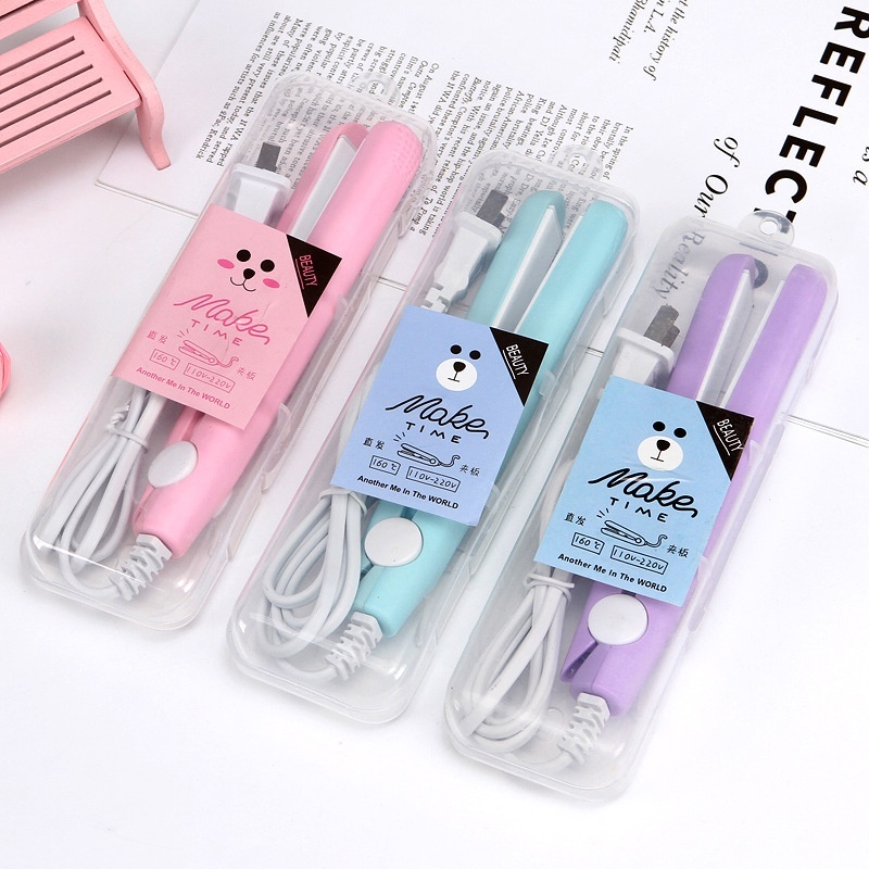 Mini Chapinha Prancha De Bolsa Portátil Cabelo Bivolt Estojo
