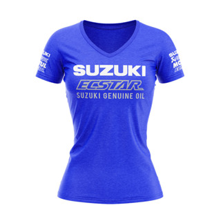 Blusa Camiseta Feminina Baby Look Suzuki Moto Gp Motogp