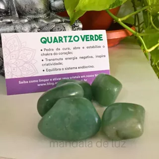 Kit da Cura Pedra Quartzo Verde Natural Cristais Naturais 100g - G