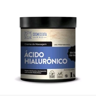 Creme de Massagem Ácido Hialurônico 1kg - Cosmeceuta
