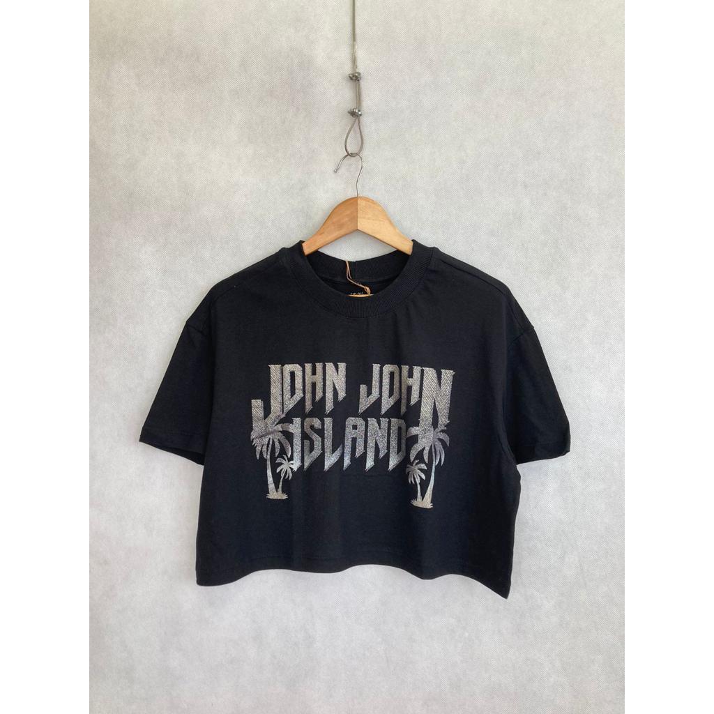 Camiseta Cropped Jones White John John Feminina - John John