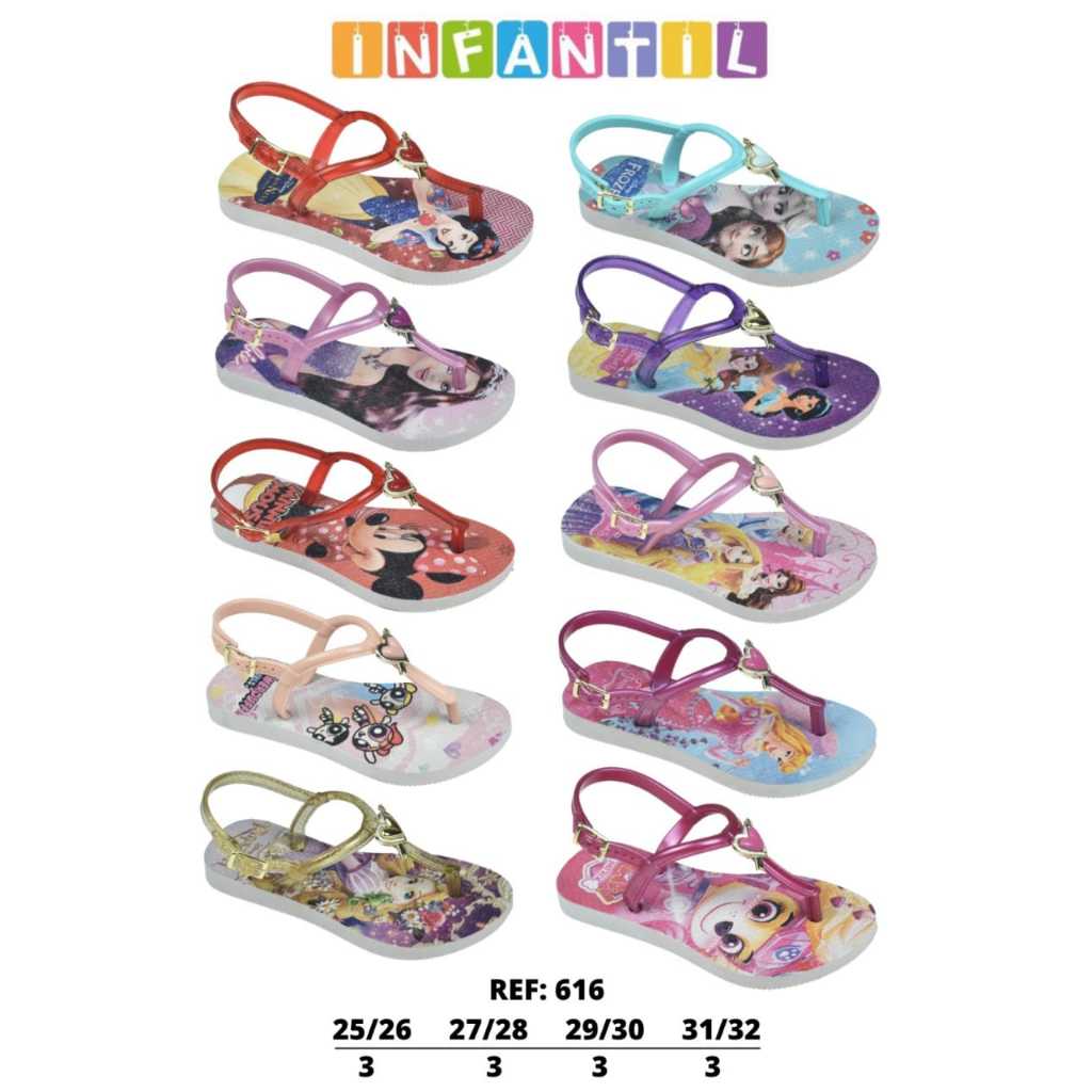 Sandalia infantil hot sale feminina personagens